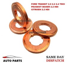 for FORD TRANSIT 2.0 2.2 2.4 TDCI TDDI INJECTOR COPPER WASHERS SEALS PEUGEOT HDI
