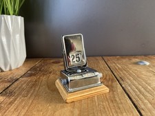 MID CENTURY 50'S WORKING VINTAGE CHROME FLIP PERPETUAL DESK CALENDAR JAPAN 60'S