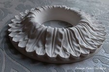 Overlay leaf Plaster Ceiling Rose, Diameter 224 mm / 8.82"  UK Handmade