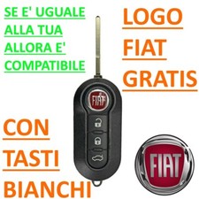 Chiave Cover Telecomando Guscio FIAT 500 500L PUNTO EVO PANDA CON LOGO INCLUSO