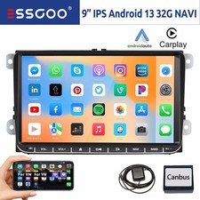 9" Apple Carplay Car Stereo Radio Android 13 Player GPS 32GB For VW GOLF MK5 MK6