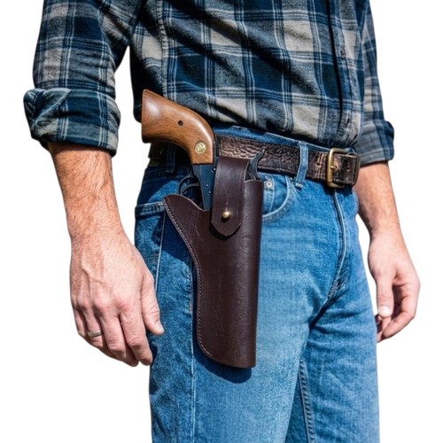 Single action dark brown - action, plain