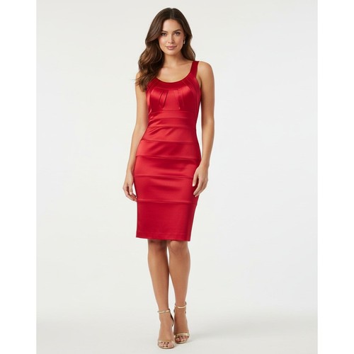 Jax red satin sleeveless - jax,