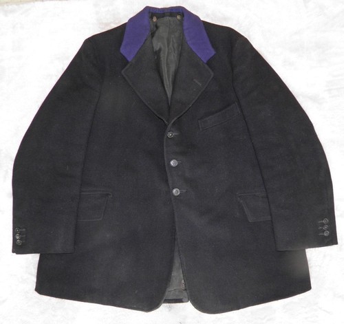Gents black with navy - black, collar