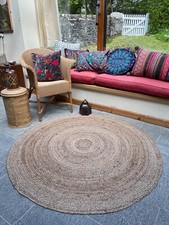 DHAKA Round Jute Rug Hand