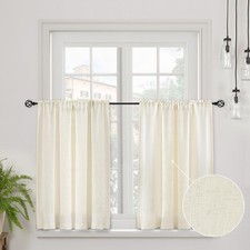 CUCRAF Kitchen Curtains Linen