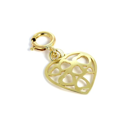 9ct gold open hearts heart - gold, in