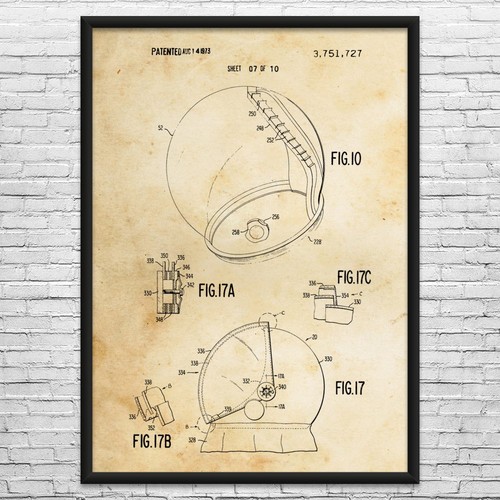 Space suit helmet - suit, patent
