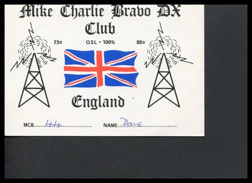Qsl card radio mike - card, uk