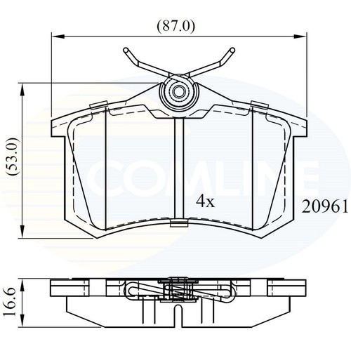 Brake pads set for - brake, vw