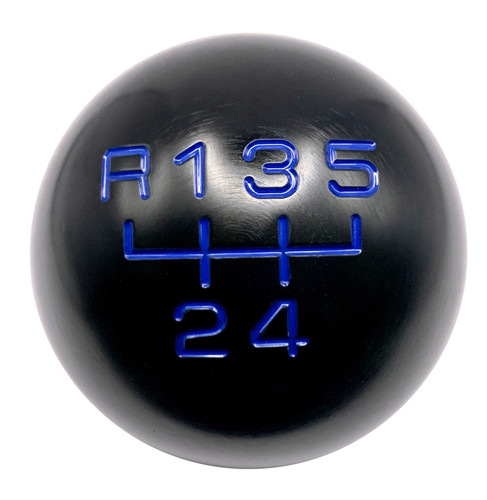 Black round gear shift knob - black, r2