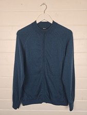 Rohan Mens Large Merino Fusion Zip Jacket Knitted Cardigan Ocean Blue