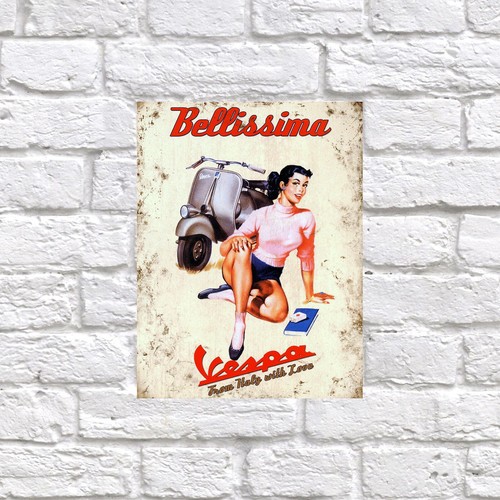 Vespa retro tin - retro, metal