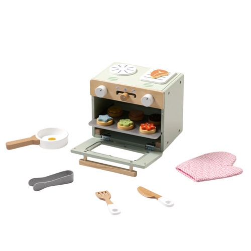 Wooden kids play kitchen oven - wooden,