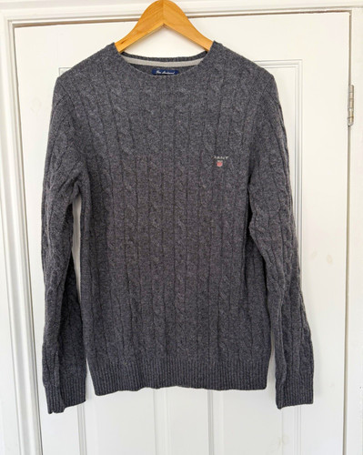 Gant men grey lambswool - m,