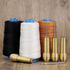 Canvas Leather Tent Sewing Awl Stitcher DIY Repair Tool Needles Kit Spools Twine