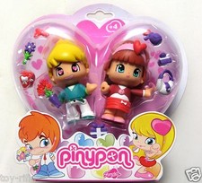PINYPON 2 PACK BLOND BOY & BROWN HAIR GIRL DOLLS AS IMAGE - NEW & SEALED!