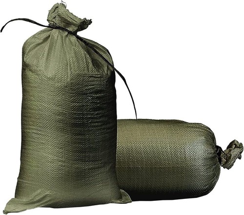 Green sand bags - sand,