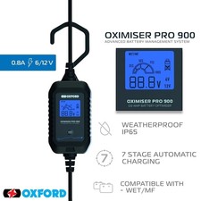 Oxford Oximiser Pro 900 Motorcycle Battery Charger Optimiser Battery Management