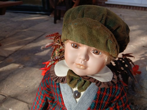 Vintage porcelain doll - porcelain,