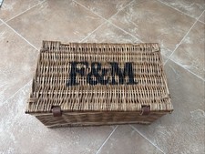 Fortnum & Mason Wicker Basket Hamper Small 40cm x 25cm x 17cm - Good Condition
