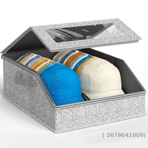 Hat storage box clear window - clear,