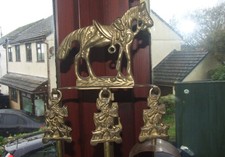 A Vintage Brass Companion Set