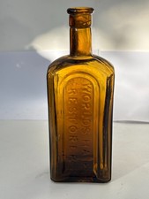 60224 Old Vintage Antique Glass Poison Bottle Drug Mexican Hair Restorer Allen’s