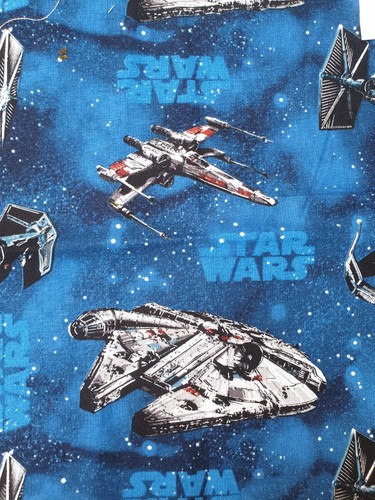 Star wars blue fabric - star,