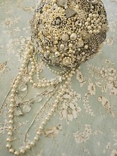 Large Artisan Bridal Brooch