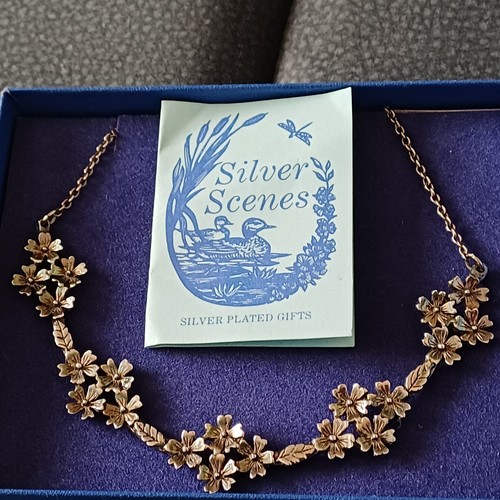 Silver scenes vintage necklace - silver,
