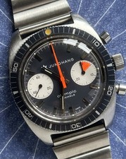 Junghans Olympic Chronograph Vintage Watch Valjoux 7733. Bulova Devil Diver Case