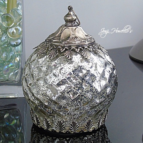 Silver moroccan led glass - led,