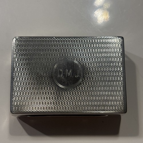 Solid silver match box - silver, holder