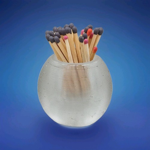 Antique ribbed glass match - antique,