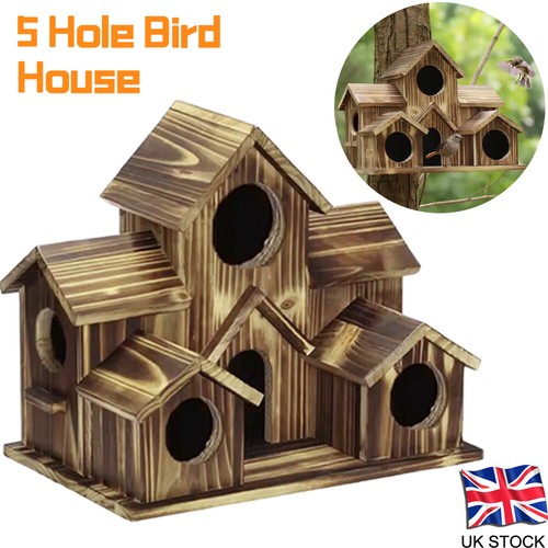 Wooden bird house - wooden,