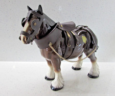 Large vintage HORSE ORNAMENT MELBA WARE Shire Horse figurine with label