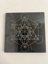 Engraved Granite Crystal Grid