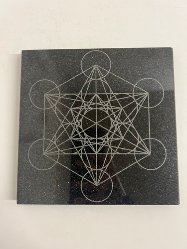 Engraved granite crystal grid - engraved,