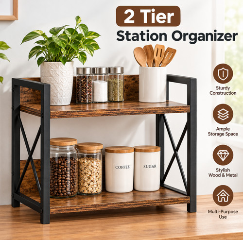 Coffee station organizer - coffee,