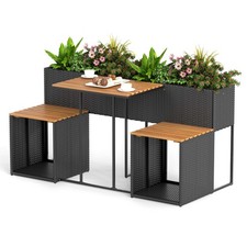 Rattan Patio Dining Set with