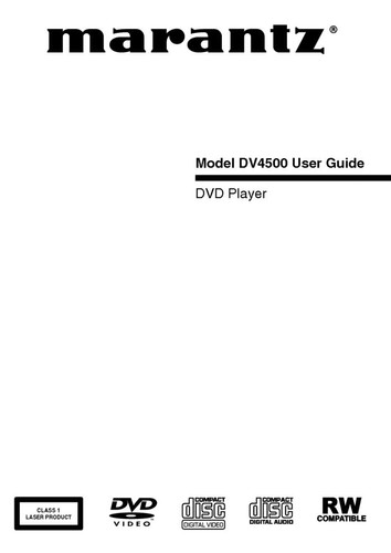 Marantz dv4500 dvd - marantz,