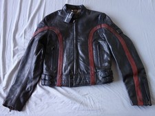 vintage belstaff black prince womens leather jacket 42