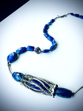 Vintage deep blue faceted