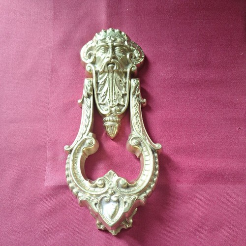 Solid brass door knocker rams - door,