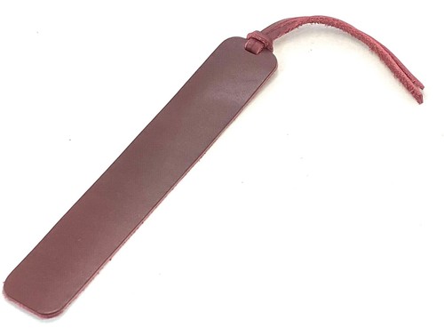 Leather bookmark burgundy - leather,