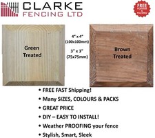 Wooden Fence Post Cap Finials