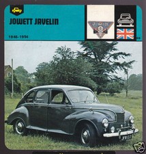 1948-1954 JOWETT JAVELIN Car Picture History Photo CARD