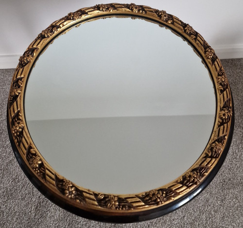 Vintage gold black convex - gold,