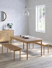 M&S solid oak 6 seater dining